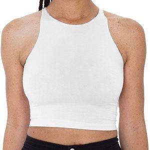 🟥SOLD🟥 American Apparel - White Sleeveless Cotton Crop Top